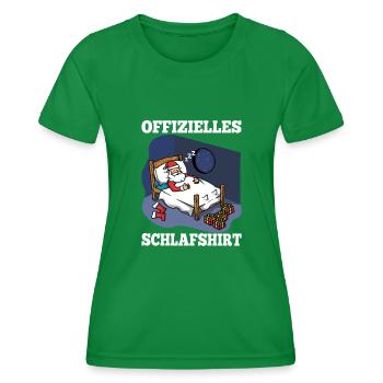 Offizielles schlafshirt Weihnachten - Frauen Funktions-T-Shirt - Kelly Green - Vorne - AI Model Female 172 dark (172cm)