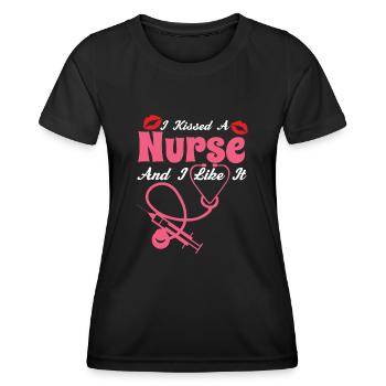 Ich küsste eine Krankenschwester - Frauen Funktions-T-Shirt - Schwarz - Vorne - AI Model Female 172 light (172cm)