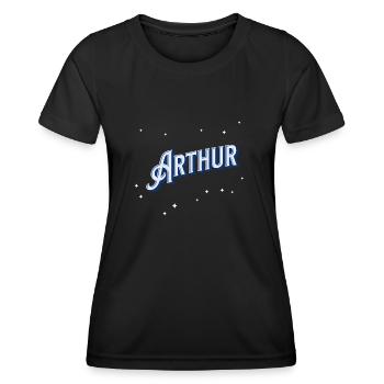 Arthur Namen personalisiert - Frauen Funktions-T-Shirt - Schwarz - Vorne - AI Model Female 172 light (172cm)