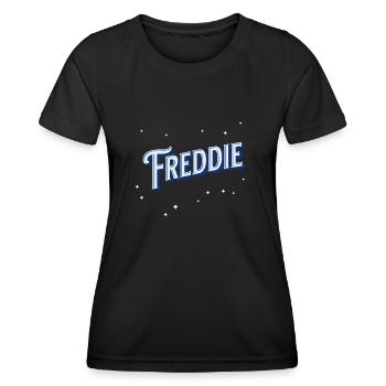 Freddie names personalized - Women's Functional T-Shirt - black - Front - AI Model Female 172 light (172cm)