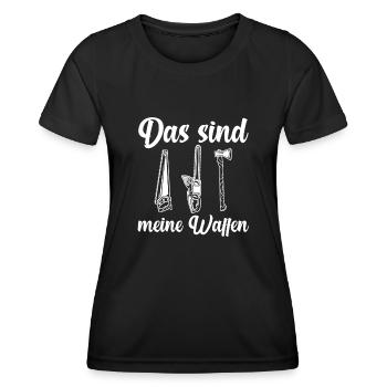 Waldarbeiter Förster Waldarbeit Holzfäller - Frauen Funktions-T-Shirt - Schwarz - Vorne - AI Model Female 172 light (172cm)