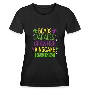 Pearl Parades Lobster Kingcake - Women's Functional T-Shirt - black - Front - AI Model Female 172 light (172cm)