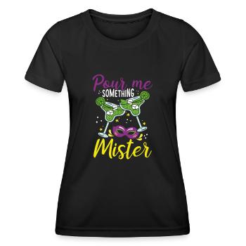 Gießen Sie Mir Etwas Ein, Mister - Frauen Funktions-T-Shirt - Schwarz - Vorne - AI Model Female 172 light (172cm)