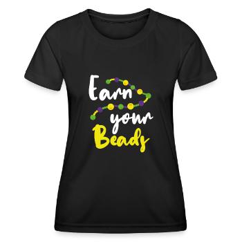 Verdienen Sie Ihre Perlen - Frauen Funktions-T-Shirt - Schwarz - Vorne - AI Model Female 172 light (172cm)