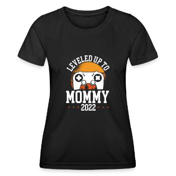 Level Bis Mama 2022 - Frauen Funktions-T-Shirt - Schwarz - Vorne - AI Model Female 172 light (172cm)
