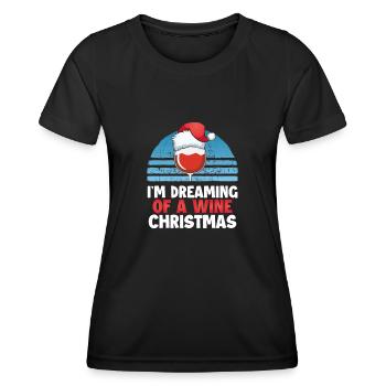 I dream of a wine respect - Women's Functional T-Shirt - black - Front - AI Model Female 172 light (172cm)
