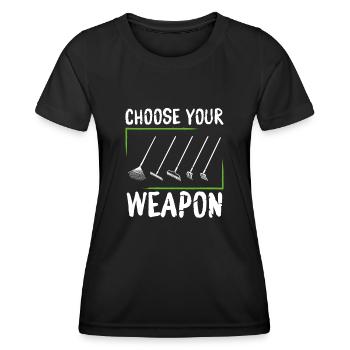 Choisissez votre arme - T-shirt sport Femme - noir - Devant - AI Model Female 172 light (172cm)