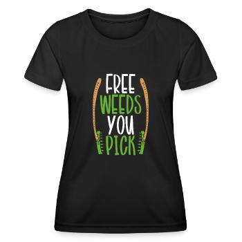Kostenloses Unkraut, Das Sie Auswählen - Frauen Funktions-T-Shirt - Schwarz - Vorne - AI Model Female 172 light (172cm)