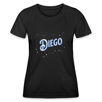Diego names personalized - Women's Functional T-Shirt - black - Front - AI Model Female 172 light (172cm)