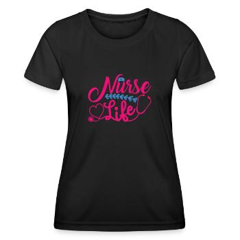 Krankenschwester Krankenhaus Not - Frauen Funktions-T-Shirt - Schwarz - Vorne - AI Model Female 172 light (172cm)