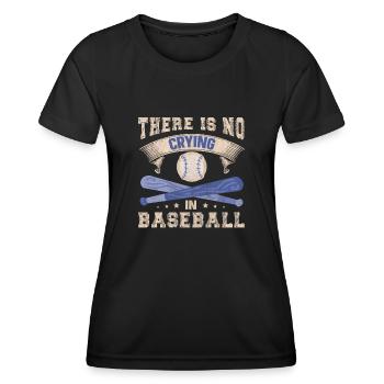 Il n’y a pas de pleurs au baseball - T-shirt sport Femme - noir - Devant - AI Model Female 172 light (172cm)