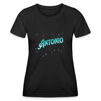 Antonio name personalized - Women's Functional T-Shirt - black - Front - AI Model Female 172 light (172cm)