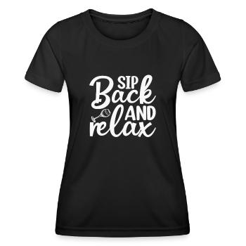 Sip and relax - Women's Functional T-Shirt - black - Front - AI Model Female 172 light (172cm)