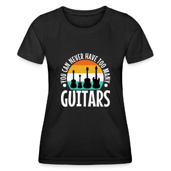 You can never have too many guitars - Women's Functional T-Shirt - black - Front - AI Model Female 172 light (172cm)