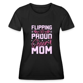 Retourner fièrement applaudir maman - T-shirt sport Femme - noir - Devant - AI Model Female 172 light (172cm)