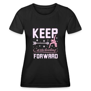 Gardez catwheelig vers l’avant - T-shirt sport Femme - noir - Devant - AI Model Female 172 light (172cm)