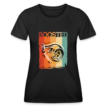 Turbocharger Boosted Auto Tuning Car Mechanic - Women's Functional T-Shirt - black - Front - AI Model Female 172 light (172cm)
