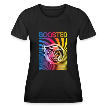 Turbocharger Boosted Auto Tuning Car Mechanic - Women's Functional T-Shirt - black - Front - AI Model Female 172 light (172cm)