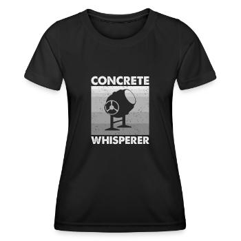 Chuchoteur de béton, drôle de travailleur du béton - T-shirt sport Femme - noir - Devant - AI Model Female 172 light (172cm)