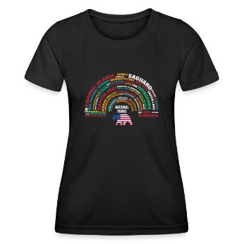 U.S. National Parks, National Park, Denali, Redwood - Women's Functional T-Shirt - black - Front - AI Model Female 172 light (172cm)