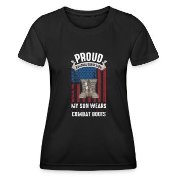 Proud National Guard Mother - Women's Functional T-Shirt - black - Front - AI Model Female 172 light (172cm)