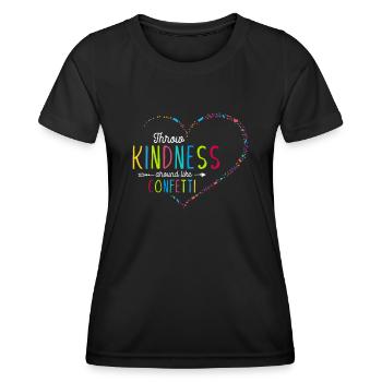 Répandre la gentillesse comme des confettis - T-shirt sport Femme - noir - Devant - AI Model Female 172 light (172cm)
