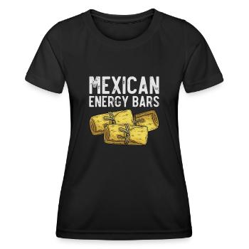 Mexikanische Energiebars, Mexikanische Tamales - Frauen Funktions-T-Shirt - Schwarz - Vorne - AI Model Female 172 light (172cm)
