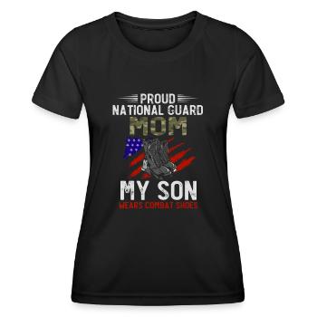 Proud National Guard Mother - Women's Functional T-Shirt - black - Front - AI Model Female 172 light (172cm)