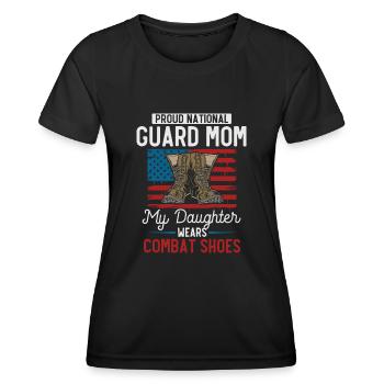 Proud National Guard Mother - Women's Functional T-Shirt - black - Front - AI Model Female 172 light (172cm)