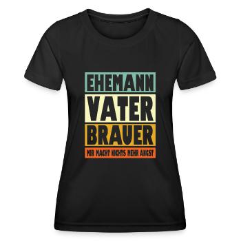 Brauer Vater Ehemann Held - Frauen Funktions-T-Shirt - Schwarz - Vorne - AI Model Female 172 light (172cm)