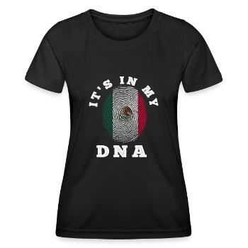 Famille biologique d’origine mexicaine - T-shirt sport Femme - noir - Devant - AI Model Female 172 light (172cm)