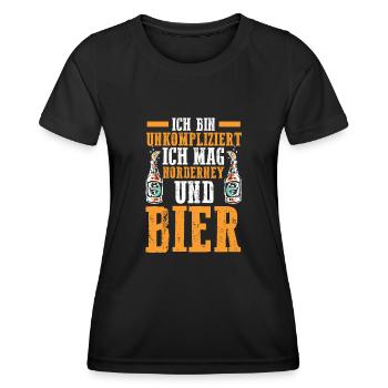 Nordsee Bier Norderney - Frauen Funktions-T-Shirt - Schwarz - Vorne - AI Model Female 172 light (172cm)