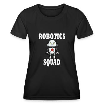 Ingénieur mécanicien en robotique - T-shirt sport Femme - noir - Devant - AI Model Female 172 light (172cm)