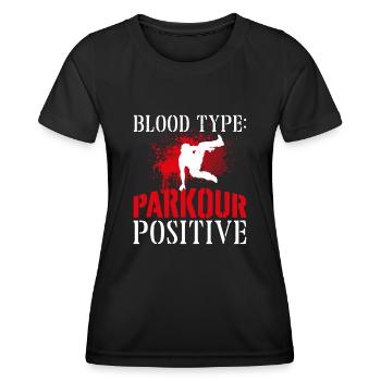 Parkour Free Running Traceur - T-shirt sport Femme - noir - Devant - AI Model Female 172 light (172cm)