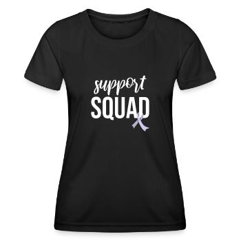 Escouade de soutien, Periwinkle Loop Cancer de l’estomac - T-shirt sport Femme - noir - Devant - AI Model Female 172 light (172cm)