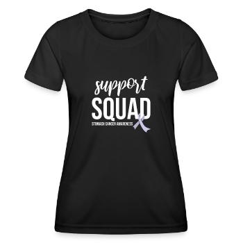 Escouade de soutien, Periwinkle Loop Cancer de l’estomac - T-shirt sport Femme - noir - Devant - AI Model Female 172 light (172cm)