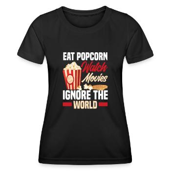 Movie Popcorn Cinema - Women's Functional T-Shirt - black - Front - AI Model Female 172 light (172cm)