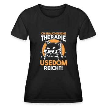 Ostsee Usedom - Frauen Funktions-T-Shirt - Schwarz - Vorne - AI Model Female 172 light (172cm)