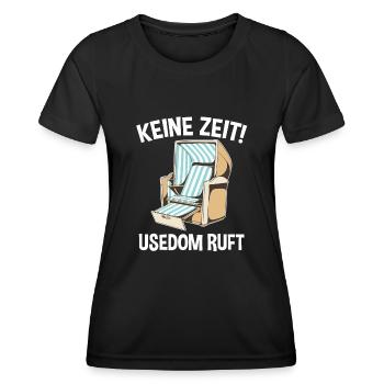 Ostsee Usedom - Frauen Funktions-T-Shirt - Schwarz - Vorne - AI Model Female 172 light (172cm)