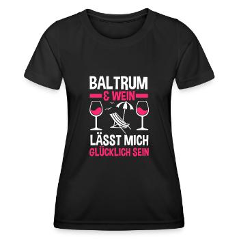 Nordsee Wein Baltrum - Frauen Funktions-T-Shirt - Schwarz - Vorne - AI Model Female 172 light (172cm)