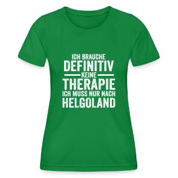 Nordsee Helgoland - Frauen Funktions-T-Shirt - Kelly Green - Vorne - AI Model Female 172 dark (172cm)