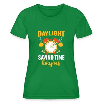 Début de l’heure d’été - T-shirt sport Femme - vert - Devant - AI Model Female 172 dark (172cm)