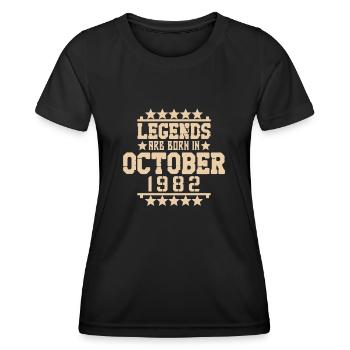 Oktober 1982 - 40. Geburtstag Geschenk. Veteran. - Frauen Funktions-T-Shirt - Schwarz - Vorne - AI Model Female 172 light (172cm)