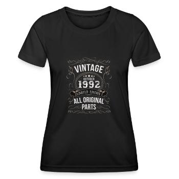 Oktober 1992 - 30. Geburtstag Geschenk. Legende. - Frauen Funktions-T-Shirt - Schwarz - Vorne - AI Model Female 172 light (172cm)