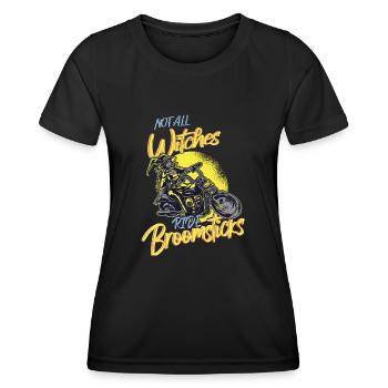 Not All Witches Ride Broomsticks Halloween Witch - Women's Functional T-Shirt - black - Front - AI Model Female 172 light (172cm)