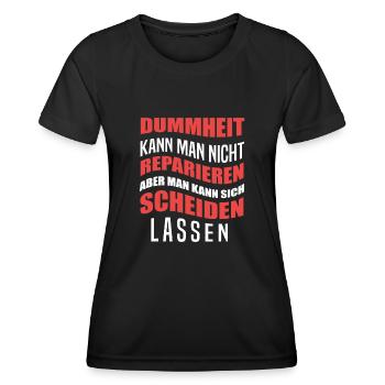 Scheidung - Frauen Funktions-T-Shirt - Schwarz - Vorne - AI Model Female 172 light (172cm)