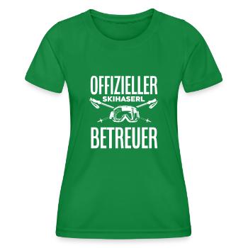 Skifahren Wintersport Skihaserl Skilehrer - Frauen Funktions-T-Shirt - Kelly Green - Vorne - AI Model Female 172 dark (172cm)