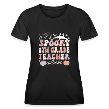 8th Grade Teacher Halloween Eighth Grade Crew - Frauen Funktions-T-Shirt - Schwarz - Vorne - AI Model Female 172 light (172cm)