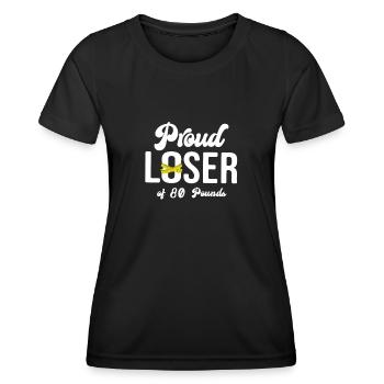 Proud Loser Of 80 Pounds, Gastric Surgery Weight L - Women's Functional T-Shirt - black - Front - AI Model Female 172 light (172cm)
