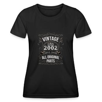 Octobre 2002 - Cadeau de 20e anniversaire. Légende. - T-shirt sport Femme - noir - Devant - AI Model Female 172 light (172cm)